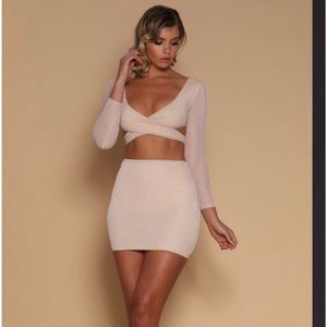 Meshki glitter skirt and top